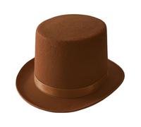 MHADBKH Sombrero Derby de ala grande para lavabo alto, elegante, para fiestas, uso diario, para hombres y mujeres y Halloween, g, Talla única