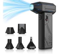 MHADBKH Soplador inalámbrico de 130000 RPM con boquillas intercambiables, soplador ligero para uso en nieve al aire libre, ventilador eléctrico para el hogar