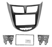 Mhakrl Marco de panel de radio de audio estéreo central para Hyundai i25 Accent Solaris Verna 2010+, para Dodge Attitude 2011+ 2 Din DVD GPS Plate Dash Trim Kit