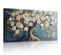 MHARTK66 Cuadros Decoracion Salon, 50x100 cm Grandes Laminas Decorativas Pared Dormitorios, Lienzos Decorativos Pared Árbol Dorado de la Vida, Modernos Wall Art Comedor Pasillo Baño Oficina