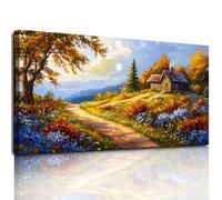 MHARTK66 Cuadros Decoracion Salon Modernos, 50x100 cm Grandes Laminas Decorativas Pared Dormitorios, Lienzos Decorativos Pared Camino Campestre Colorido, Wall Art Comedor Pasillo Baño Oficina