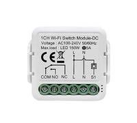 MHCOZY Módulo de interruptor inteligente WiFi de 1 canal CC 12 V 24 V CA 100-240 V Tuya Smart Life, funciona con Alexa Google Home
