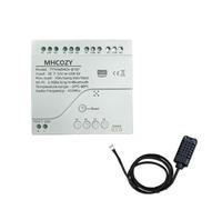 MHCOZY Tuya - Interruptor de relé inalámbrico con sensor de temperatura inteligente, aplicación remota de contacto, funciona con Alexa Google Home (temperatura humedad, 4CH), TYTHWB4CH-B1RF