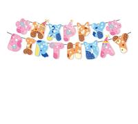 MHDAMAI Bluey Dog Feliz Cumpleaños Bandera,Decoraciones para Fiesta de Cumpleaños Banderines Feliz Cumpleaños Happy Birthday Banner para Niños Fiestas Suministros