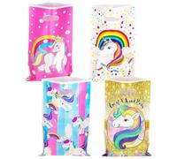 MHDAMAI Bolsas de Regalo de Unicornio, Bolsa de Caramelos 40Pcs Caja de Papel para Favores de Fiesta de Cumpleaños y Celebraciones