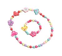 MHDAMAI Colgante Unicornio Niñas Collar Pulsera Set,Niños Koala Joyas de Madera Kit Collar de Cuentas de Madera Elásticas Unicornio Princesa Beads Regalo para la Fiesta de Cumpleaños Pretender