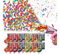 MHDUYEG 20 Piezas Fuegos Artificiales de Pistola Inflable Party Popper Pistola Cañones De Confeti Confeticonfeti fiesta Biodegradable Adecuado Para Cumpleaños, Fiesta de Boda