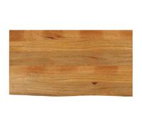 Mhdvray Mesa de madera de mango, 110 x 60 x 3,8 cm, con borde de árbol, aspecto de roble, mesa de escritura, cocina, comedor, resistente