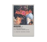 MHEGSNGA BERSERK - Póster de arte vintage para decoración de habitación, decoración estética de dormitorio, póster de lienzo para dormitorio, 60 x 90 cm, estilo sin marco