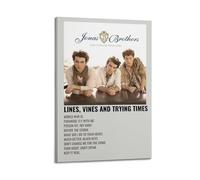 MHEGSNGA Jonas Brothers - Póster de líneas, vides y tiempos de prueba, decoración de habitación, decoración estética de dormitorio, póster de lienzo para dormitorio, 30 x 45 cm, estilo marco