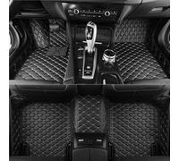 Mhfdpp Coche Alfombrillas para SsangYong Rexton 2017-2024, Moqueta Interior Pies Alfombras por Encargo Impermeable Antideslizantes Protección Accesorios,Black-White