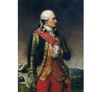 MHFFDYIV Famoso Lona Arte Vintage Pinturas Jean Baptiste De Vimeur de Rochambeau por Charles Philippe Lariviere para Decoración de Paredes 60x90cm