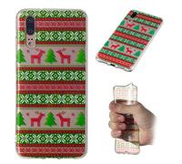 MHHQ Funda Huawei P20, Slim Luxury Carcasa Navidad Silicona Suave Cubierta Gel Case Ultra Delgado TPU Goma Flexible Cover para Huawei P20-5