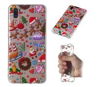 MHHQ Funda Huawei P20, Slim Luxury Carcasa Navidad Silicona Suave Cubierta Gel Case Ultra Delgado TPU Goma Flexible Cover para Huawei P20-4
