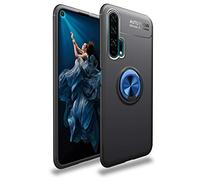 MHHQ Huawei Honor 20 Pro Carcasa, Ultra Delgado TPU Ligero y Flexible Protección a Golpes Hebilla Magnética Stealth Compatible con Soporte de Coche para Huawei Honor 20 Pro -Negro Plus Azul