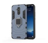 MHHQ Huawei Mate 20 Lite Funda, 2in1 Armadura Combinación A Prueba de Choques Heavy Duty Escudo Cáscara Dura PC + TPU con Soporte Magnetic Car Mount Cover para Huawei Mate 20 Lite -Black Plus Gray