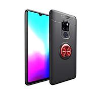 MHHQ Huawei Mate 20 X Carcasa, Ultra Delgado TPU Ligero y Flexible Protección a Golpes Hebilla Magnética Stealth Compatible con Soporte de Coche para Huawei Mate 20X -Negro Rojo