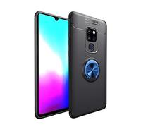 MHHQ Huawei Mate 20 X Carcasa, Ultra Delgado TPU Ligero y Flexible Protección a Golpes Hebilla Magnética Stealth Compatible con Soporte de Coche para Huawei Mate 20X -Negro Plus Azul
