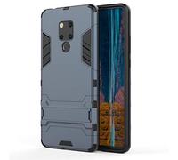 MHHQ Huawei Mate 20 X Funda, 2in1 Armadura Combinación Heavy Duty Escudo Cáscara Dura PC + Suave TPU Silicona Case Cover con Soporte para Huawei Mate 20 X -Black Plus Gray