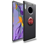 MHHQ Huawei Mate 30 Pro Carcasa, Ultra Delgado TPU Ligero y Flexible Protección a Golpes Hebilla Magnética Stealth Compatible con Soporte de Coche para Huawei Mate 30 Pro -Negro Rojo