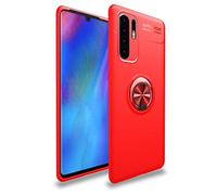 MHHQ Huawei P30 Pro Carcasa, Ultra Delgado TPU Ligero y Flexible Protección a Golpes Hebilla Magnética Stealth Compatible con Soporte de Coche para Huawei P30 Pro -Rojo