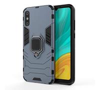 MHHQ para Huawei Enjoy 10E Funda, 2in1 Armadura Combinación A Prueba de Choques Escudo Cáscara Dura PC + TPU con Soporte Magnetic Car Mount Case Cover para Huawei Enjoy 10E -Black Plus Gray