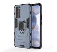 MHHQ para Huawei Honor 30 Pro Funda, 2in1 Armadura Combinación A Prueba de Choques Escudo Cáscara Dura PC + TPU con Soporte Magnetic Car Mount Case Cover para Huawei Honor 30 Pro -Black Plus Gray