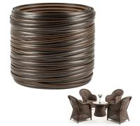 Mhome - Juego de material de reparación de ratán trenzado de plástico para muebles de jardín, 60 m-65 m, duradero, tejido de mimbre, banco, mesa, set (café B)