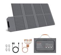 MHPOWOS Panel solar portátil de 80 W, cargador solar plegable de 19 V con salidas USB C, USB A y CC, IP65 resistente al agua, para estación de energía portátil, iPhone, iPad, camping, senderismo,