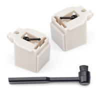 Mhrxusd ATN3600L - Agujas de repuesto para tocadiscos de diamante compatible con Audio-Technica AT-LP60X, AT-LP60XBT y AT-LP60XBT-USB, 2 piezas con cepillo de limpieza para lápiz capacitivo