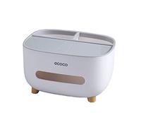 MHTECH Caja de pañuelos, Soporte para Control Remoto, Soporte para pañuelos, Caja de Almacenamiento, Soporte para bolígrafos, Caja de pañuelos cosméticos (Gris-1)