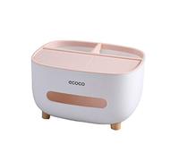MHTECH Caja de pañuelos, Soporte para Control Remoto, Soporte para pañuelos, Caja de Almacenamiento, Soporte para bolígrafos, Caja de pañuelos cosméticos (Rosado-1)