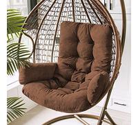 MHUQIA Cojin Silla Colgante Huevo, Cojines del Asiento De La Silla Colgante del Columpio, Cojines De La Hamaca del Huevo De RatáN, CojíN Colgante De La Cesta del Patio del JardíN (A)