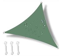 MHUQIA Toldo De Vela TriáNgulo 3.6x3.6x3.6m, Toldo Vela De Sombra Triangular, TriáNgulo Bloque UV Respirable Impermeable Toldo De Vela Parasol para JardíN, Exterior