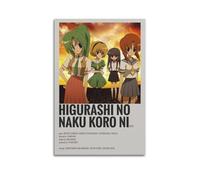 MHUYGGU Póster decorativo de Higurashi When They Cry Leinwand, lienzo decorativo para pared, decoración moderna para dormitorio, 30 x 45 cm, estilo sin marco