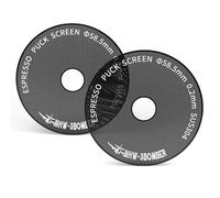 MHW-3BOMBER Puck Screen - Colador para café expreso (58,5 mm, 0,2 mm, con orificio redondo, filtro de metal reutilizable, compatible con La Marzocco/Gaggia FG7049B-OS)