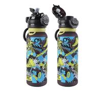 MHwan Botella Agua Niños, 900 Ml Gran Capacidad Para Todo el Día, Libre De Bpa, a Prueba de Fugas, Apertura con Un Solo Toque, Fácil de Limpiar, Ideal para La Colegio y Deportes al Aire Libre