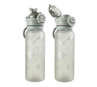 MHwan Botella Agua Niños, 900 Ml Gran Capacidad Para Todo el Día, Libre De Bpa, a Prueba de Fugas, Apertura con Un Solo Toque, Fácil de Limpiar, Ideal para La Colegio y Deportes al Aire Libre