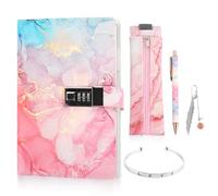 MHwan Diario Secreto Niña, Set de Regalos para Niñas de 7, 8, 9, 10, 11, 12, 13 y 14 Años, Ideal para Navidad, Cumpleaños y Vuelta al Cole, Diario con Candado