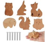 MHwan Tiradores Armarios, 6 Piezas Pomos con Animales para Muebles