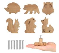 MHwan Tiradores Armarios, 6 Piezas Pomos con Animales para Muebles