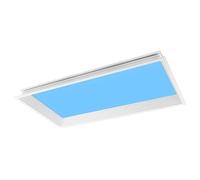 MhWrughts Lámpara de Techo LED empotrable Tipo tragaluz, Panel de simulación de Cielo Azul con atenuación remota y Ajuste de Temperatura de Color, lámpara de Ventana Artificial Sky-60 * 120Embedded