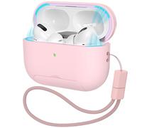 MHYALUDO Estuche para AirPods Pro 2nd Gen/1st Gen con Kit de Limpieza, Soporte Antideslizante Ajustable, Revestimiento Resistente a arañazos y protección Total contra caídas, Rosa