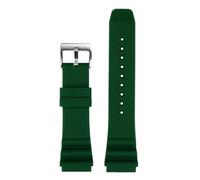 MHYATIO 20 mm 22 mm Compatible con CASIO Swordfish Bill Gates Mismo estilo MDV-106 MDV-107 MTP-VD01D Efr-303l Correa de reloj de silicona Pulsera for hombre(Green silver,20mm)