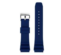 MHYATIO 20 mm 22 mm Compatible con CASIO Swordfish Bill Gates Mismo estilo MDV-106 MDV-107 MTP-VD01D Efr-303l Correa de reloj de silicona Pulsera for hombre(Blue silver,22mm)