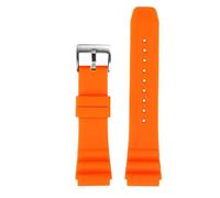 MHYATIO 20 mm 22 mm Compatible con CASIO Swordfish Bill Gates Mismo estilo MDV-106 MDV-107 MTP-VD01D Efr-303l Correa de reloj de silicona Pulsera for hombre(Orange silver,22mm)