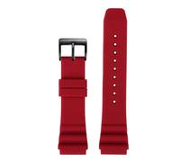MHYATIO 20 mm 22 mm Compatible con CASIO Swordfish Bill Gates Mismo estilo MDV-106 MDV-107 MTP-VD01D Efr-303l Correa de reloj de silicona Pulsera for hombre(Red black,22mm)