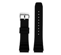 MHYATIO 20 mm 22 mm Compatible con CASIO Swordfish Bill Gates Mismo estilo MDV-106 MDV-107 MTP-VD01D Efr-303l Correa de reloj de silicona Pulsera for hombre(Black silver,20mm)