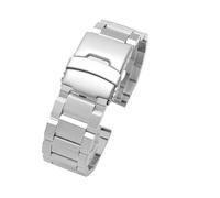 MHYATIO Accesorios de correa de acero inoxidable sólido compatibles con Armani Jeep Fossil Tissot Casio PRG-600 650 Swordfish 316 Correa de reloj de acero metálico de 20 mm(B-silver,18mm)