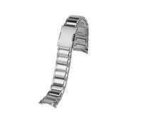 MHYATIO Compatible con Casio 5468 Steel Strip EDIFICE Series EFR-303L/303D Earth Heart Correa de reloj de acero inoxidable de metal sólido 22 mm for hombres(Silver)